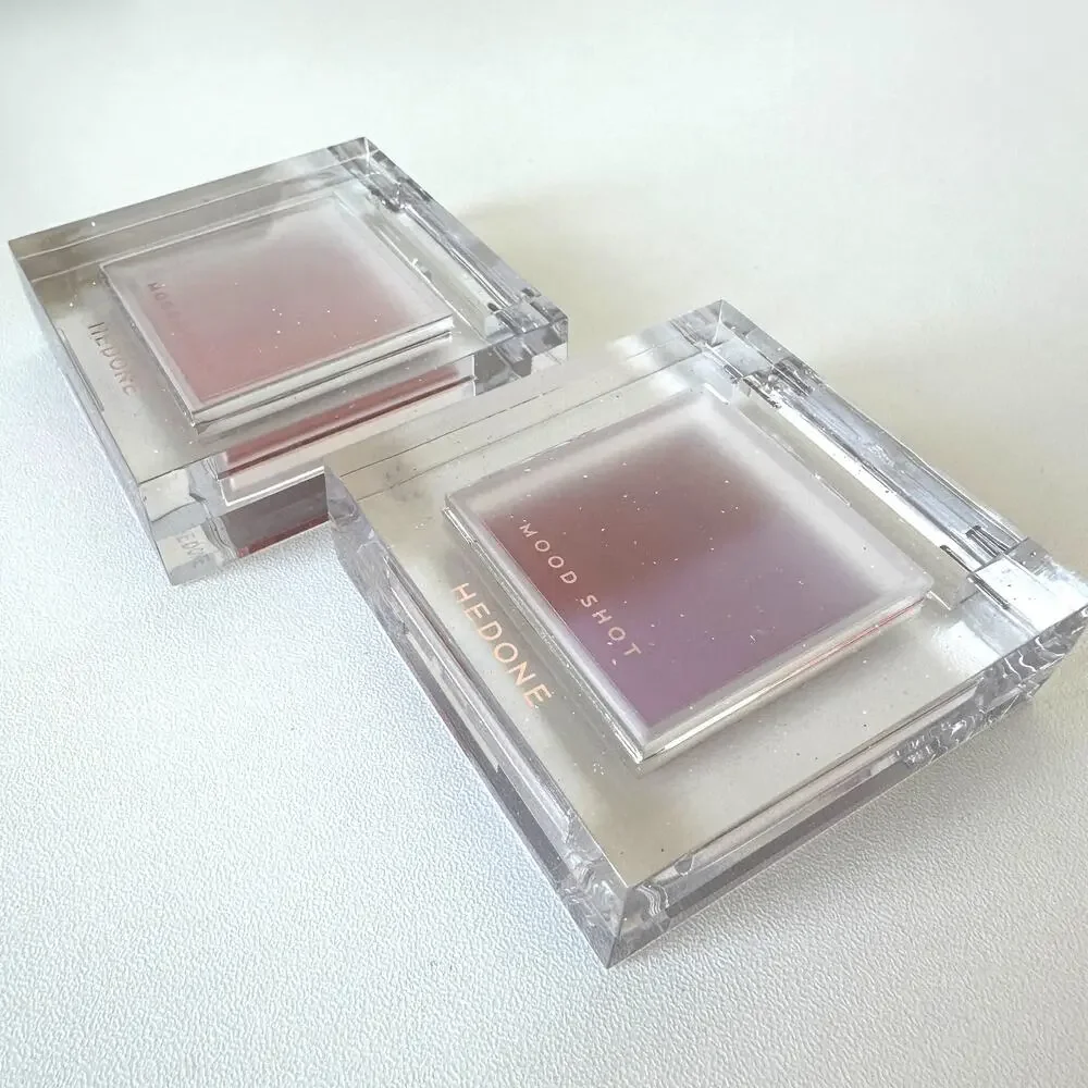 2 x HEDONE Mood Shot Two-Tone Paste Blush Poppy Lilac & Rosy Latte